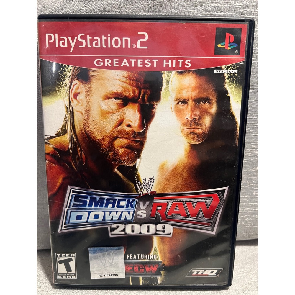 WWE SmackDown vs Raw 2009 PS2 PlayStation 2 Greatest Hits THQ Wrestling Game